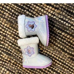 Disney Frozen Boots Silver‎ Toddler Girl Shoe  5 New